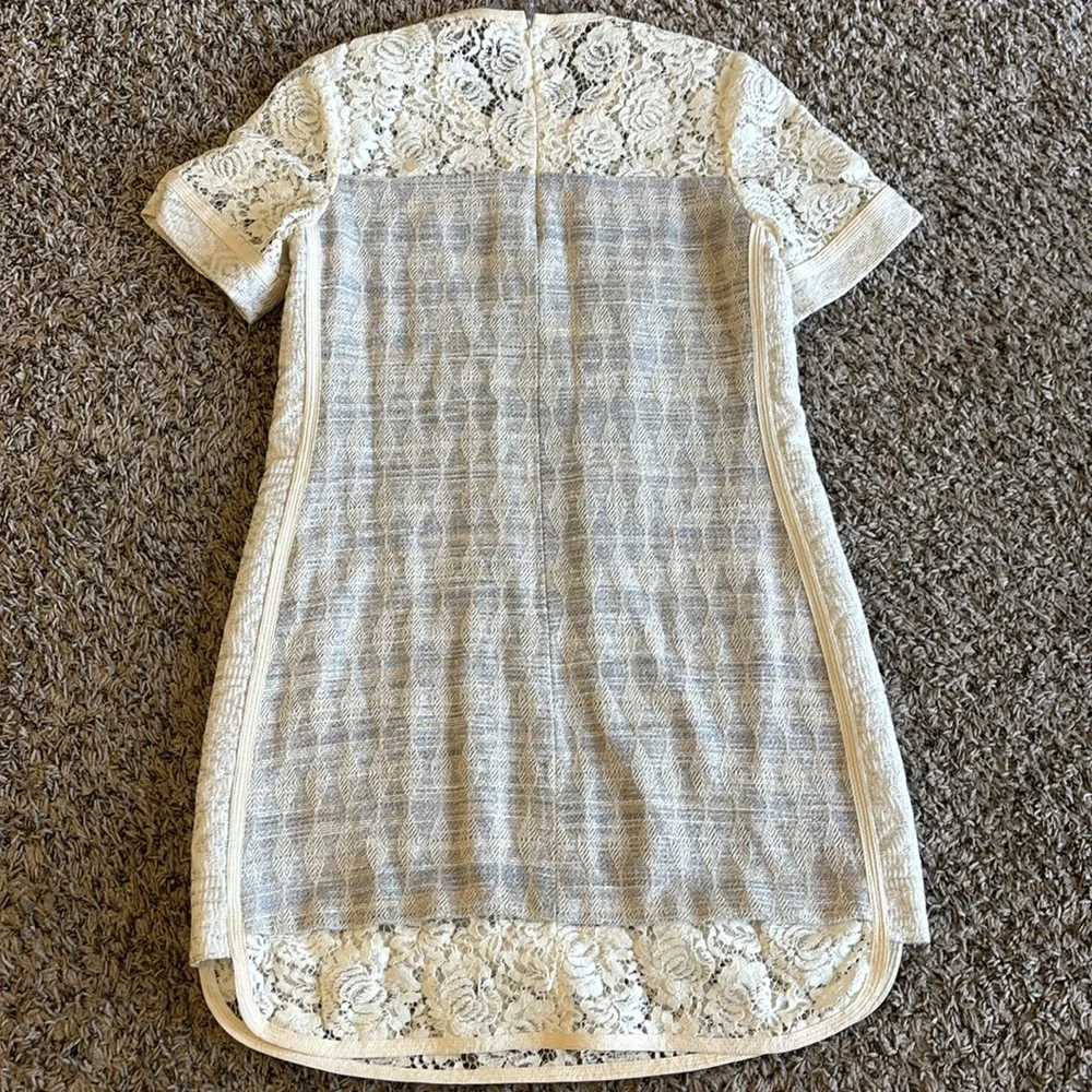 Rebecca Taylor Lace Shifts
Slit Neck Short Sleeve Mini Patchwork Dress Size 8 - Picture 6 of 15